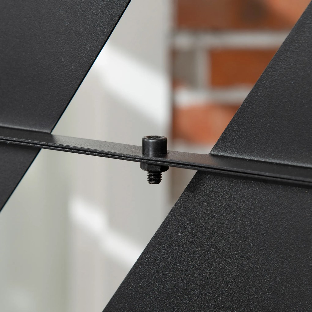 Outsunny Panou de Intimitate pentru Exterior din Metal, 122 x 198 cm, Separator Decorativ cu Suport și Șuruburi de Expansiune, Panou Autoportant pentru Grădină, Terasă, Piscină, Frunză de Bananier | Aosom Romania