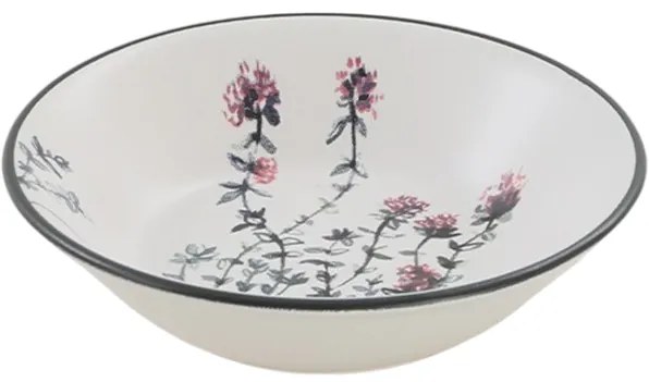 Set de 6 farfurii adânci din gresie ceramică Herbal 18 cm