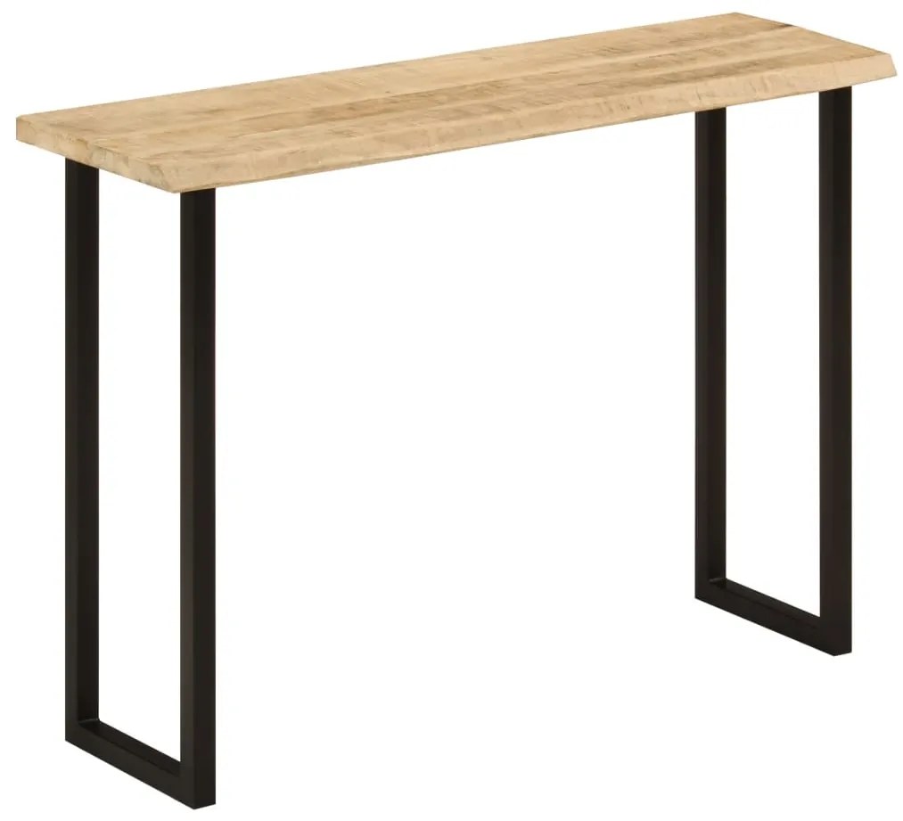 vidaXL Masă consolă, margini naturale, 105x33x76 cm, lemn masiv mango