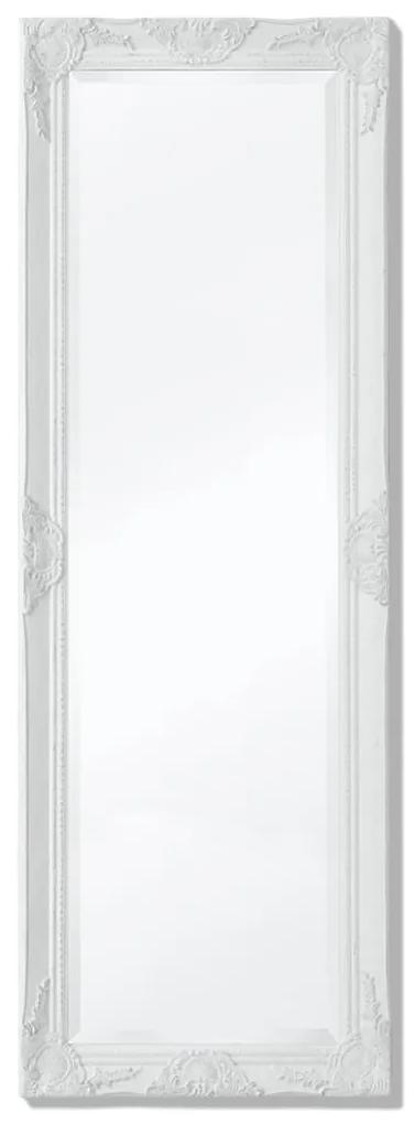 vidaXL Oglindă verticală in stil baroc, 140 x 50 cm, alb