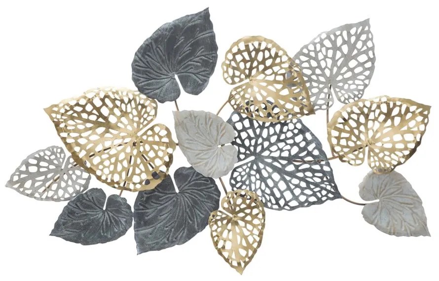 Decorațiune suspendată metalică Mauro Ferretti Ory -C-, 110 x 66 cm, motive frunze