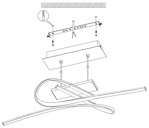 Eglo 97362 - Lustră LED pe cablu PALOZZA 2xLED/11W/230V