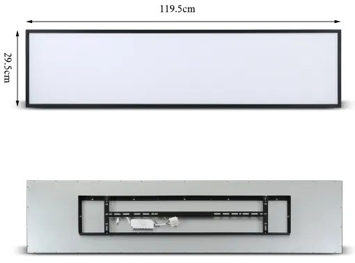 Brilagi - Corp de iluminat LED reglabil SLIMFRAME LED/58W/230V 120x30 cm negru + telecomandă