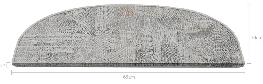 Covorașe pentru scări gri 16 buc. 20x65 cm Horizon – Vitaus