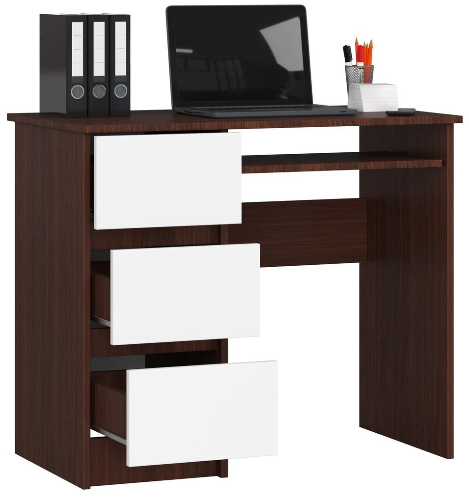 Masă PC Benicio (wenge + alb) (S). 1069029