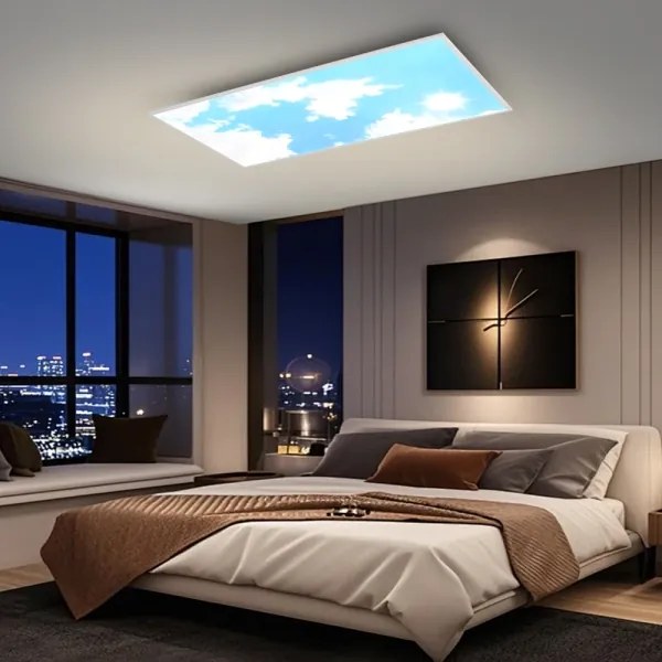 Brilagi -LED Plafonieră LED reglabilă SLIMFRAME LED/80W/230V 120x60 cm argintiu/albastru+telecomandă