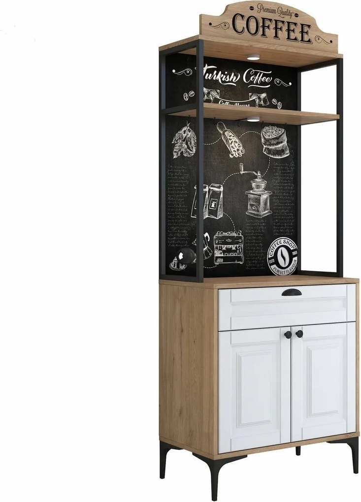 Dulap Jehy Walnut and White