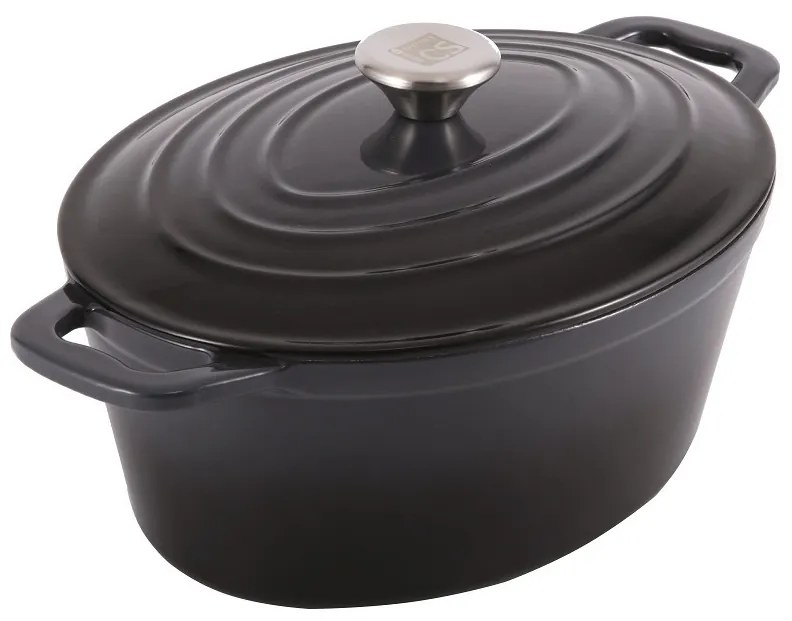 Oală din fontă tip roaster 4L – Carl Schmidt Sohn Xanten 061920, 27.5x21x11 cm, gri, pentru cuptor sau plită