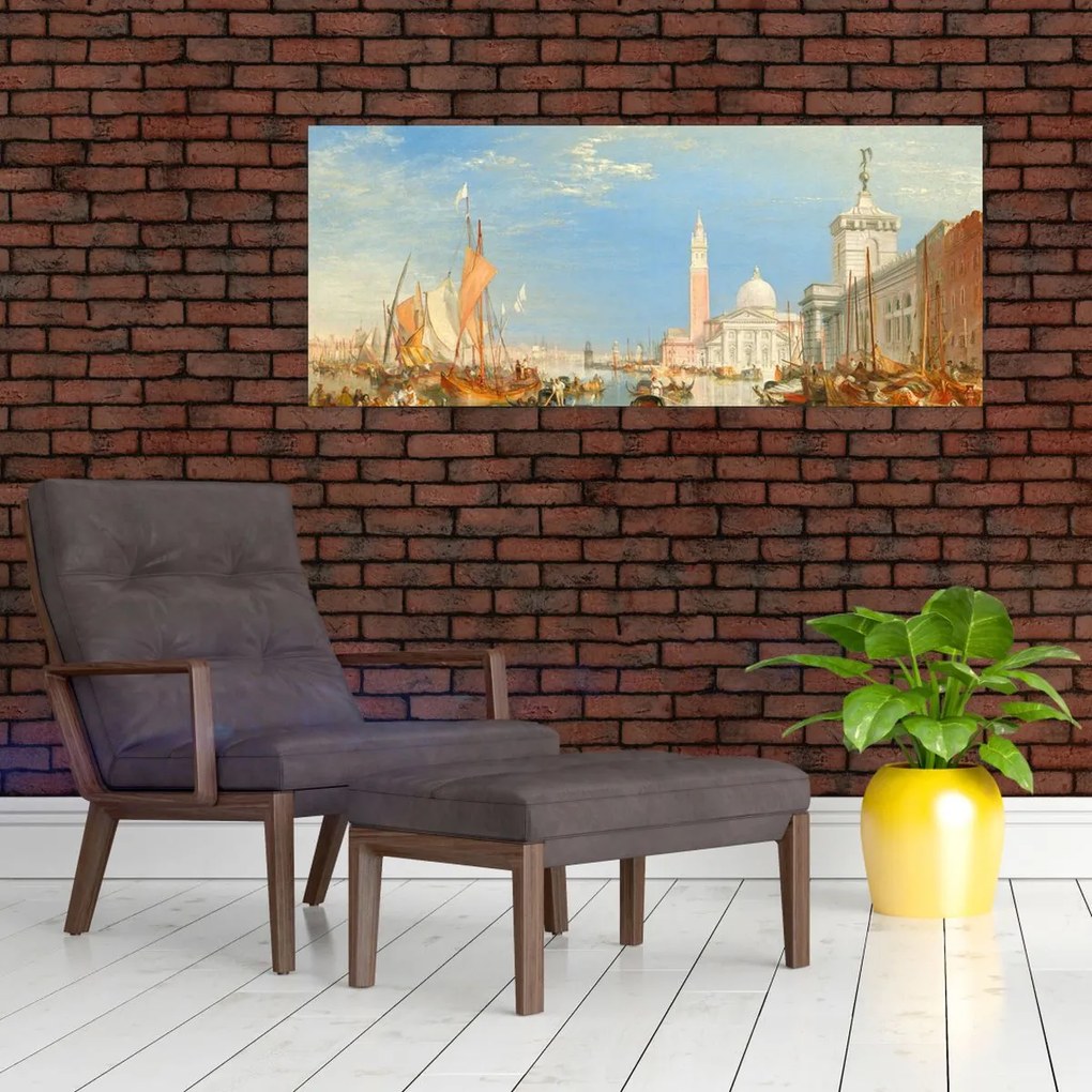 Tablou - Joseph Mallord William Turner, Venice the Dogana and San Giorgio Maggiore, reproducere (120x50 cm)