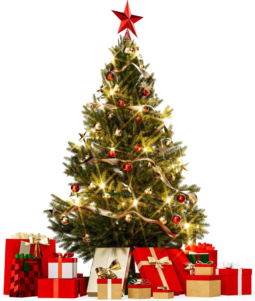 Deuba Pom de Crăciun artificial 150 cm + suport de lemn