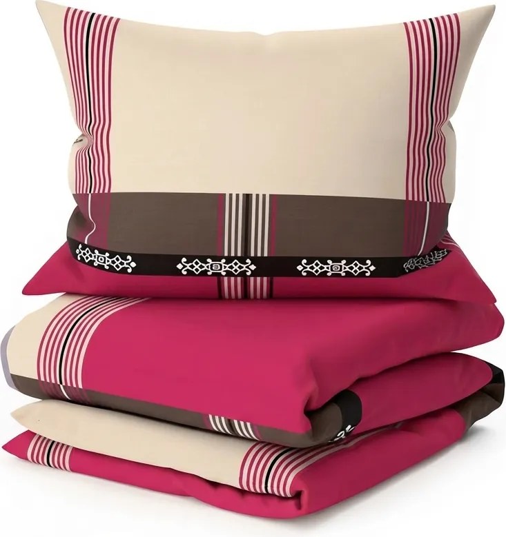 Lenjerie de pat din polibumbac DANIELA POLY roz Dimensiune lenjerie de pat: 70 x 90 cm | 140 x 200 cm