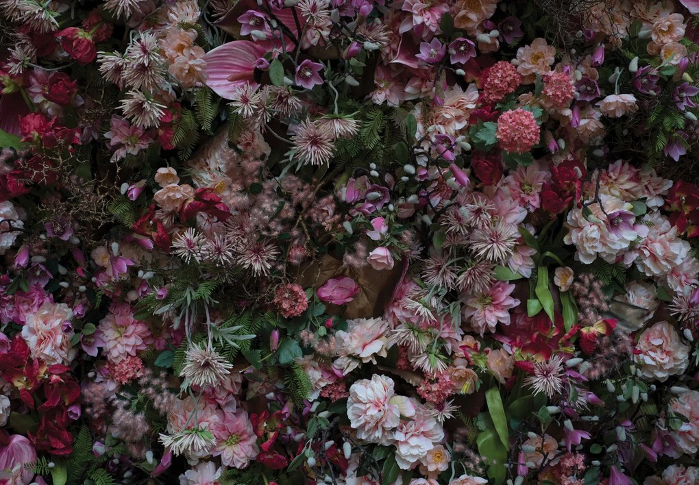 Fototapet - Perete de flori (147x102 cm)