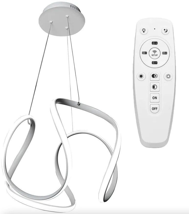 Plafonieră LED modernă elegantă cu telecomandă Negru