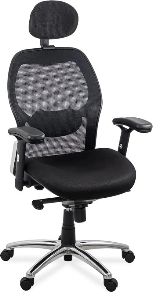 Scaun ergonomic SYYT 9513 negru, suport 150 kg și cotiere reglabile