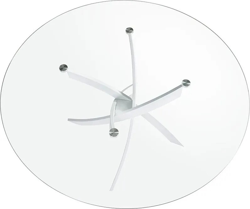 Masa rotunda design modern Veola alb, 110cm