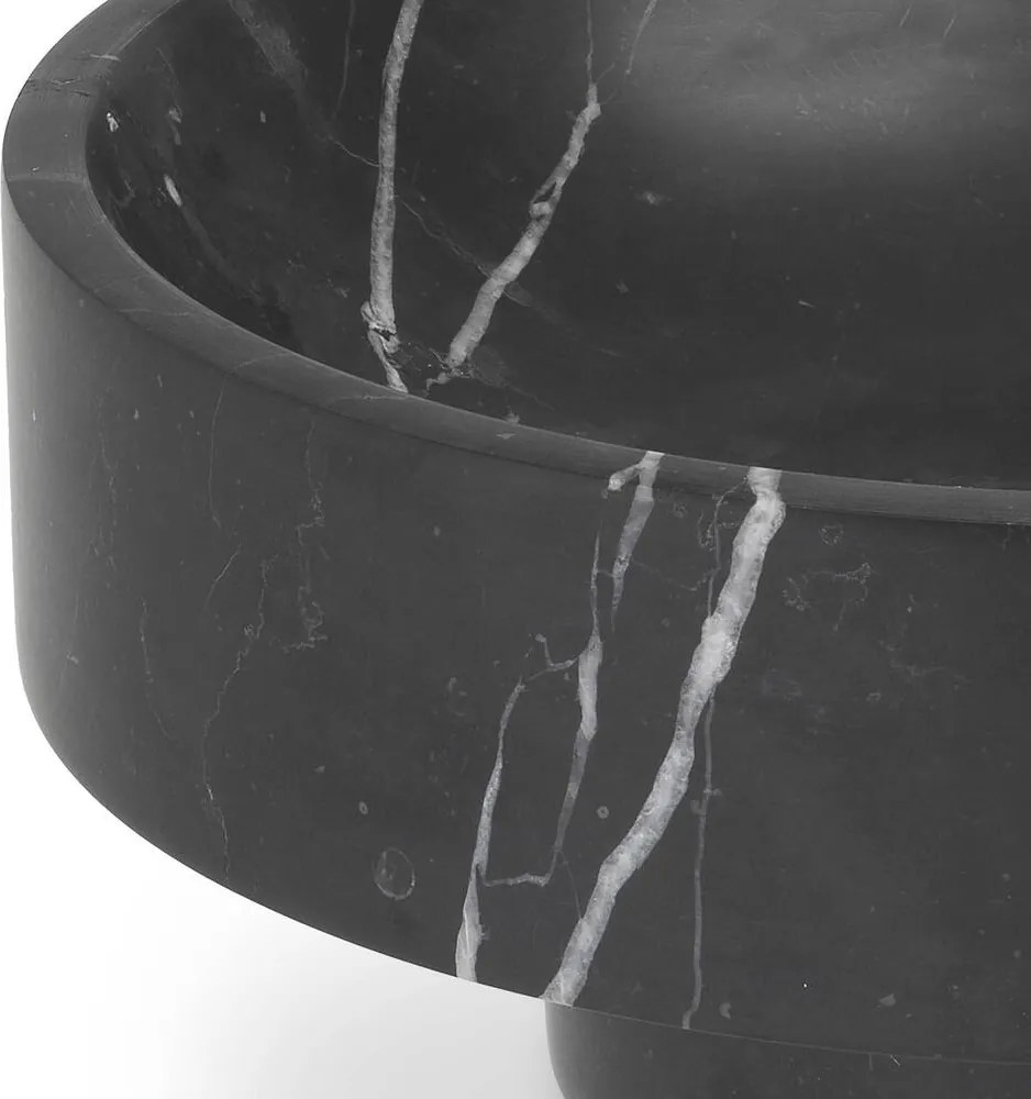 Bol/ Obiect decorativ din marmura Santiago negru 114860 HZ