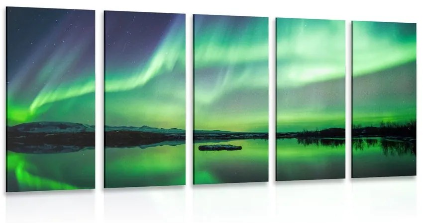 Tablou 5-piese aurora polară