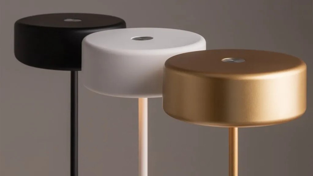 Lampa portabila cu baterii AI design alb
