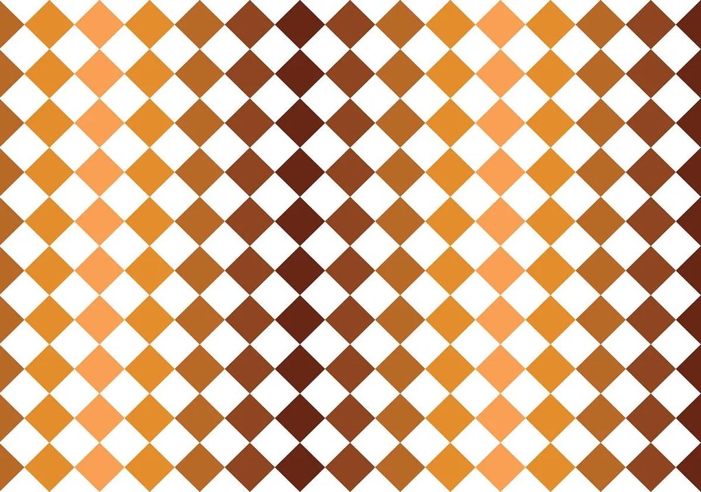 Fototapet - Mozaic - gresie maro (254x184 cm)