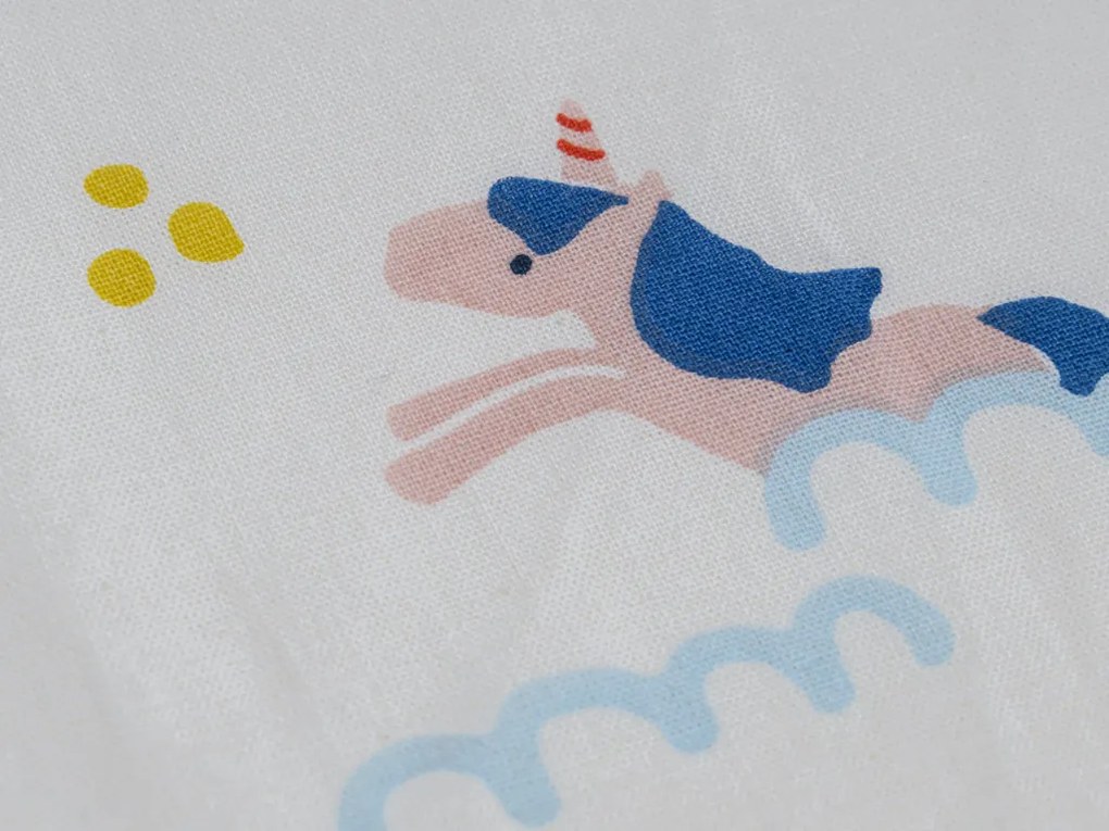 Lenjerie de pat pentru copii MAGIC UNICORN TALES alb, 100% bumbac Dimensiune lenjerie de pat: 70 x 80 cm | 140 x 200 cm
