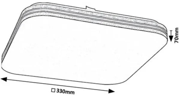 Plafonieră LED Rabalux 71174 OSCAR LED/18W/230V 4000K 33x33 cm