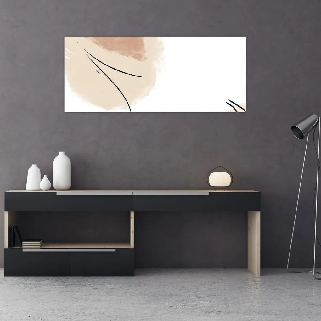 Tablou - Abstracție albă (120x50 cm)