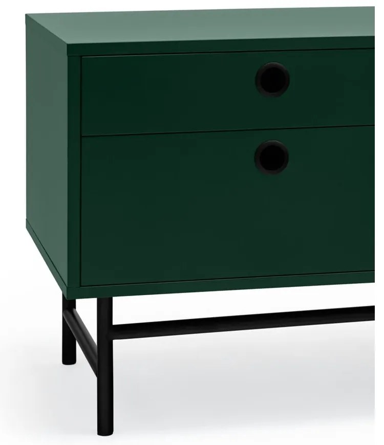 Comodă TV Teulat Punto, negru-verde