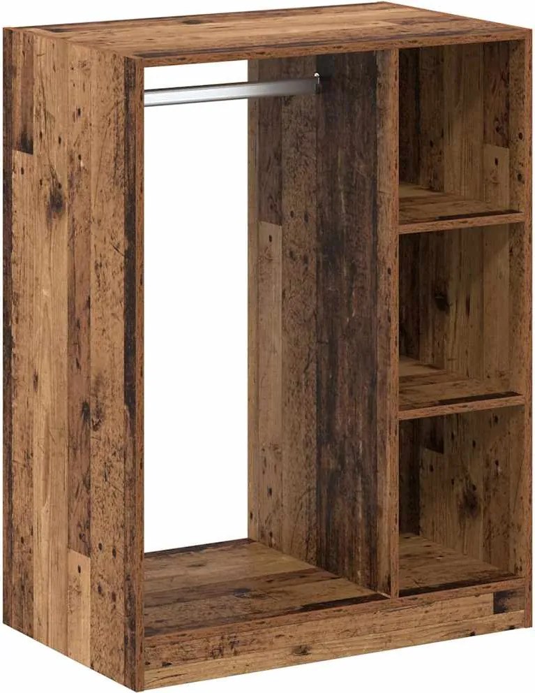 vidaXL Dulap cu raft cu depozitare Lemn vechi 77 x 48 x 102 cm