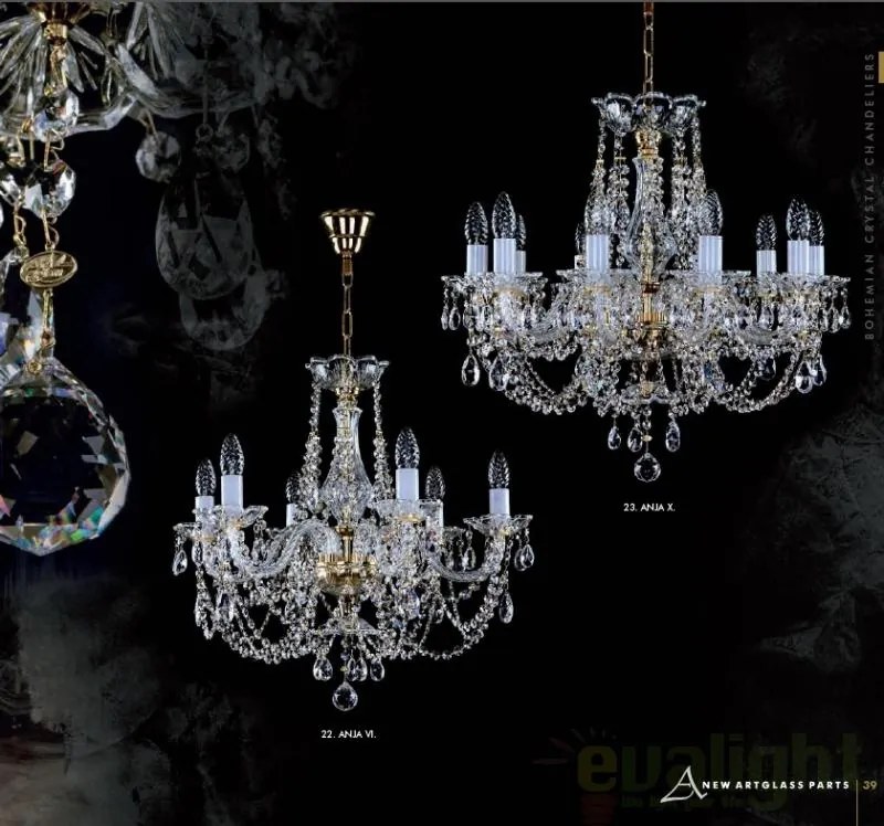Candelabru Cristal Bohemia Exclusive 10 brate ANJA X
