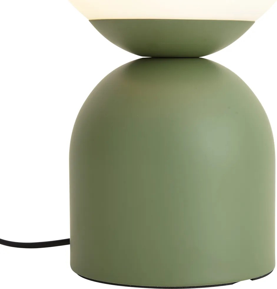 Hotel chique tafellamp groen met opaal glas - Pallon Trend