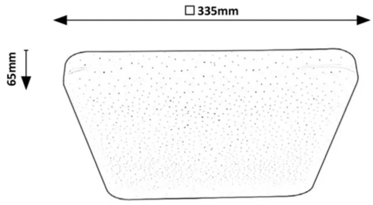 Plafoniera LED design modern Lucas alb 33,5x33,5cm