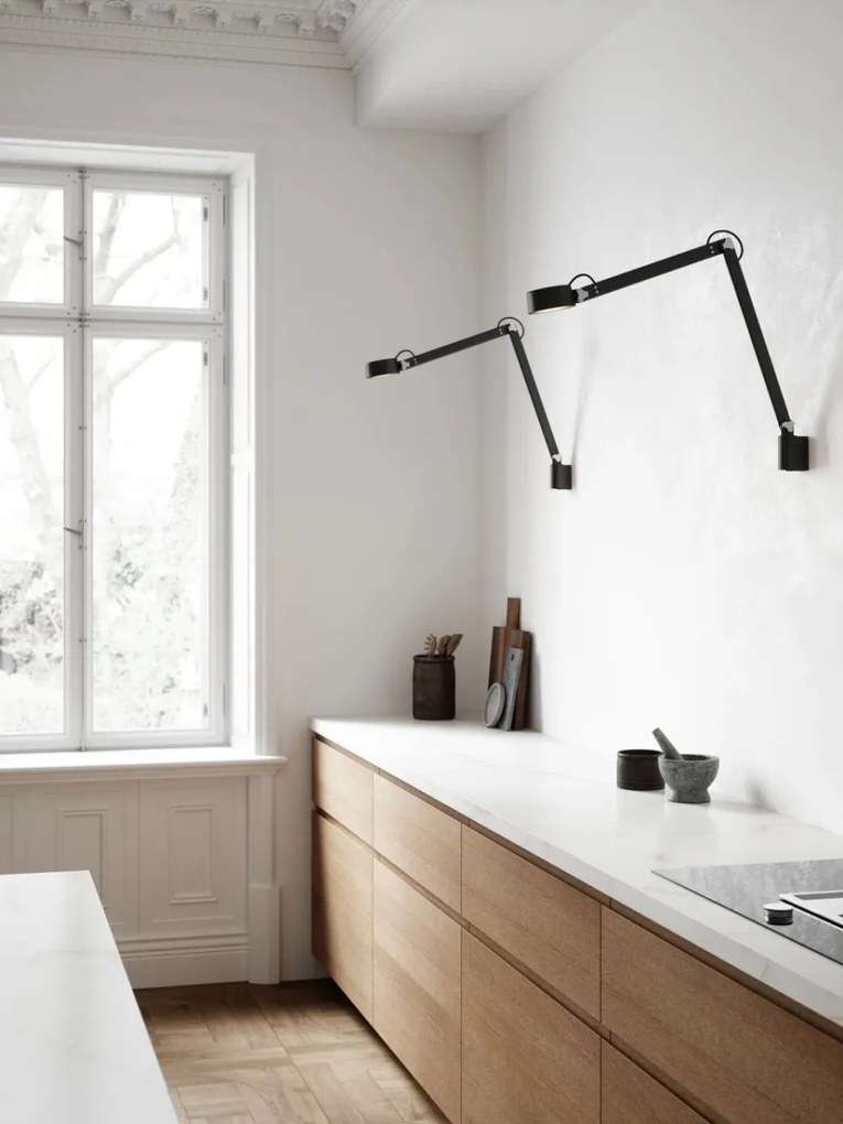 Lampa 3 in 1, lampa de birou sau aplica de perete moderna NOBU negru