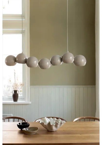 Markslöjd 108914 - Candelabru cu cablu CUPOLO 7xE14/40W/230V, gri