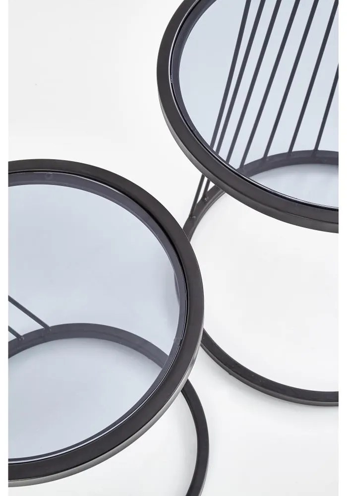 Masa de cafea Antilla, transparenta/neagra
