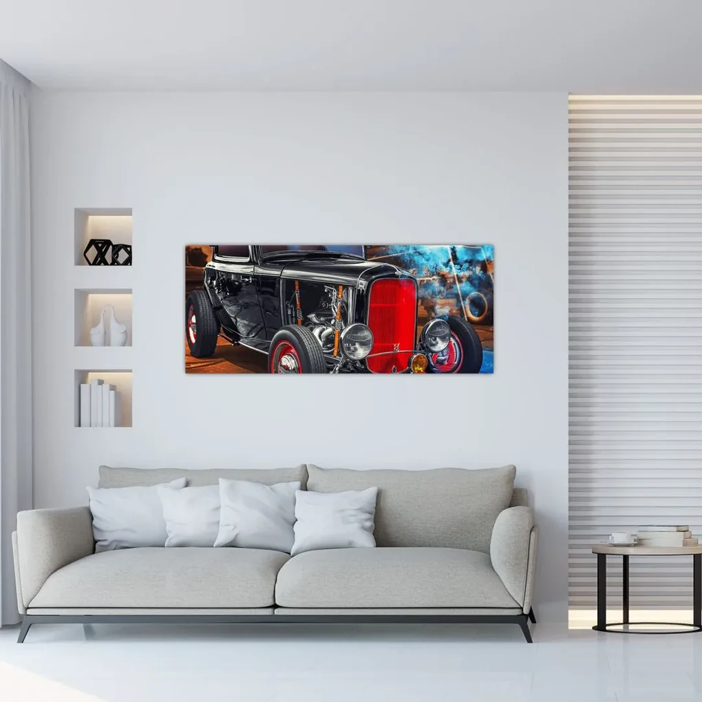 Tablou cu mașina veteran (120x50 cm), în 40 de alte dimensiuni noi