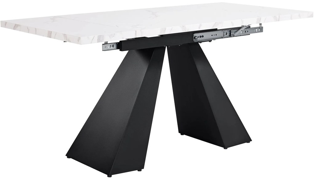 Masă de luat extensibilă, Alb+Negru | Aosom Romania