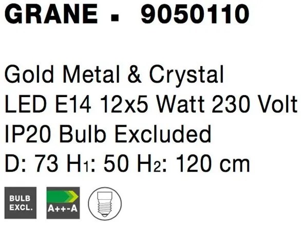 Pendul, lustra suspendata design deosebit GRANE NVL-9050110