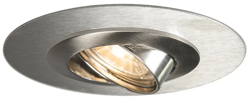 Spot incăstrat rotund din oțel reglabil cu inel de umplere - Edu