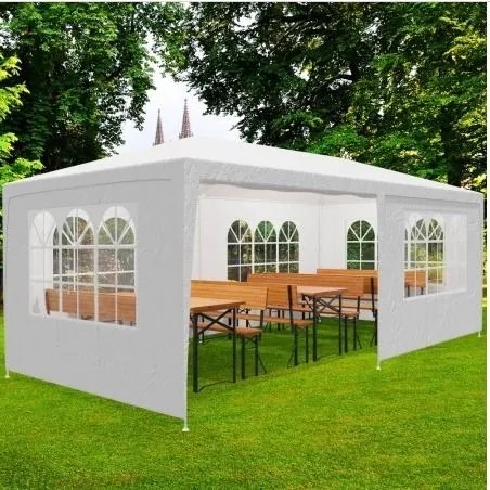 Deuba Sala petreceri Rimini 3x6 m - pereti laterali + ferestre arcuite - alb