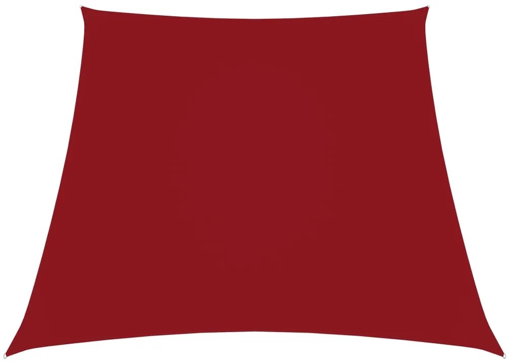 vidaXL Parasolar, roșu, 2/4x3 m, țesătură oxford, trapez