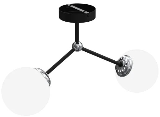 Lustră aplicată JOY 2xE14/40W/230V negru/crom lucios