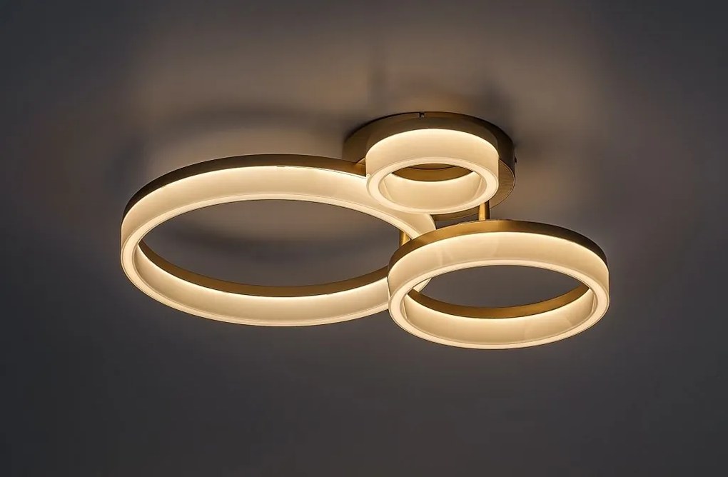 Plafoniera LED design geometric circular Amilia auriu