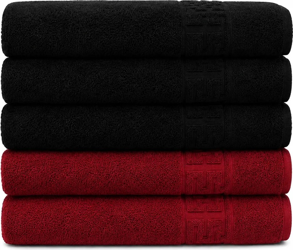 Set 5 Prosoape Premium, 100% Bumbac, Absorbante și Pufoase