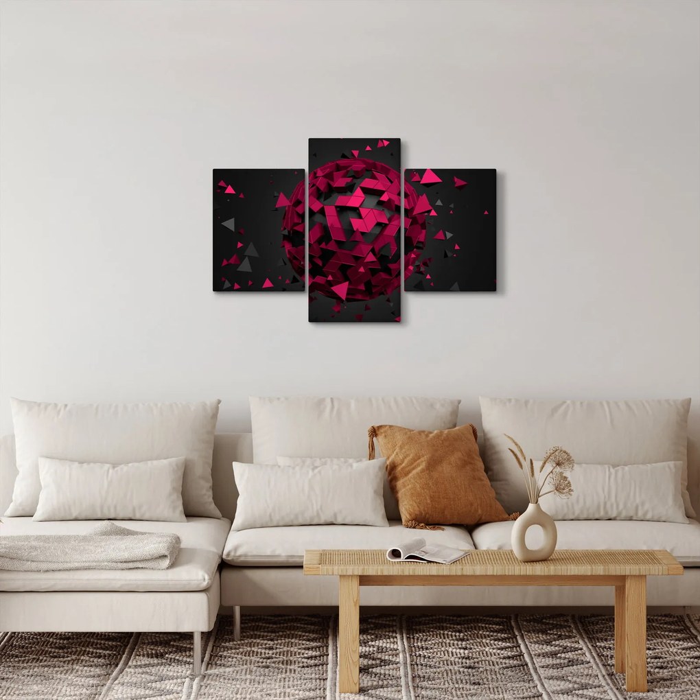 Tablou cu abstracție 3D (90x60 cm)