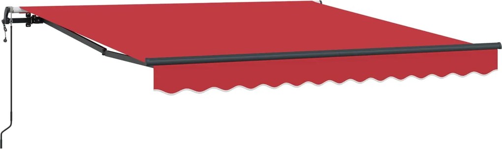 vidaXL Cortina Retractabilă Roșu 350 x 250 cm Țesătură și Aluminiu