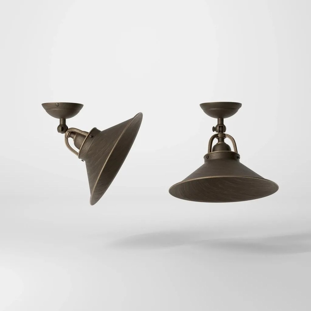 Plafoniera stil industrial din alama personalizabila Alice 25cm