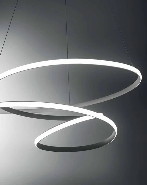 Lustra LED design modern Diva 65cm, auriu, alb sau titan