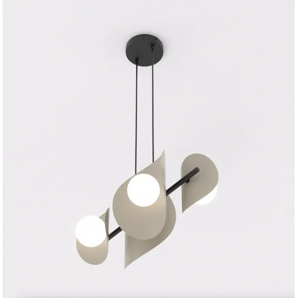 Lustră pe cablu ELEMENTI 4xG9/8W/230V bej