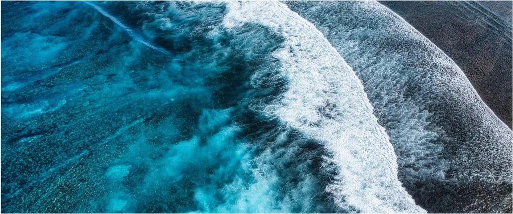 Tablou - Valuri pe mare (120x50 cm)