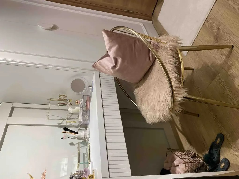 Scaun metal, Dining Homs, auriu, 76 x 62 cm,30450